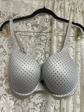 Victoria’s Secret White Polka Dot Perfect Shape Body By Victoria Bra